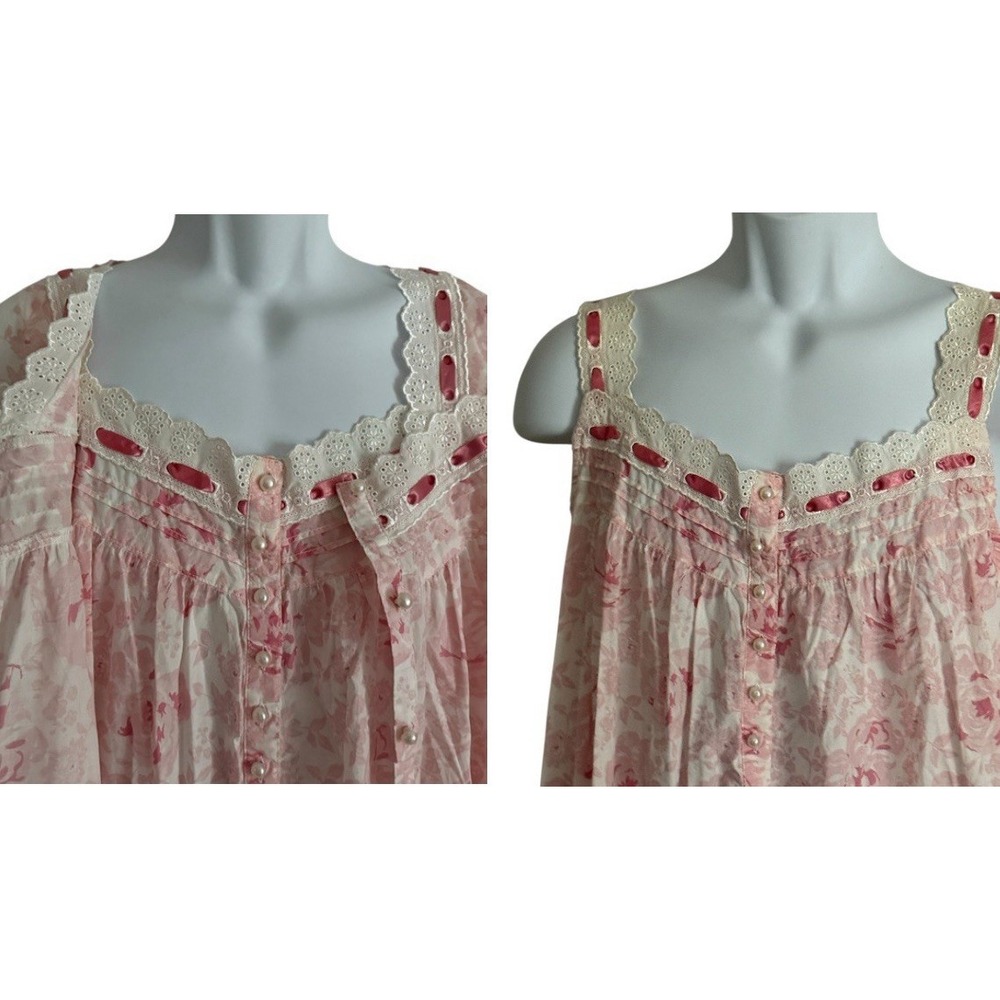 Only Necessities Pink Floral Lace Trim Robe